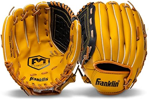 Franklin Sports Baseball + Softball Gloves - Field Master Adult + Youth Baseball + Softball Gloves - Right Hand + Left Hand Gloves - Infield + Outfield Mitts - Multiple Sizes + Colors
