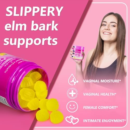 Her Juicy Feminine Probiotics Gummies,Women's Health - Supports ph Balance,with Slippery Elm, Prebiotics & Lactobacillus Blend, Immune System, Pineapple Flavor-60 Gummies (2)