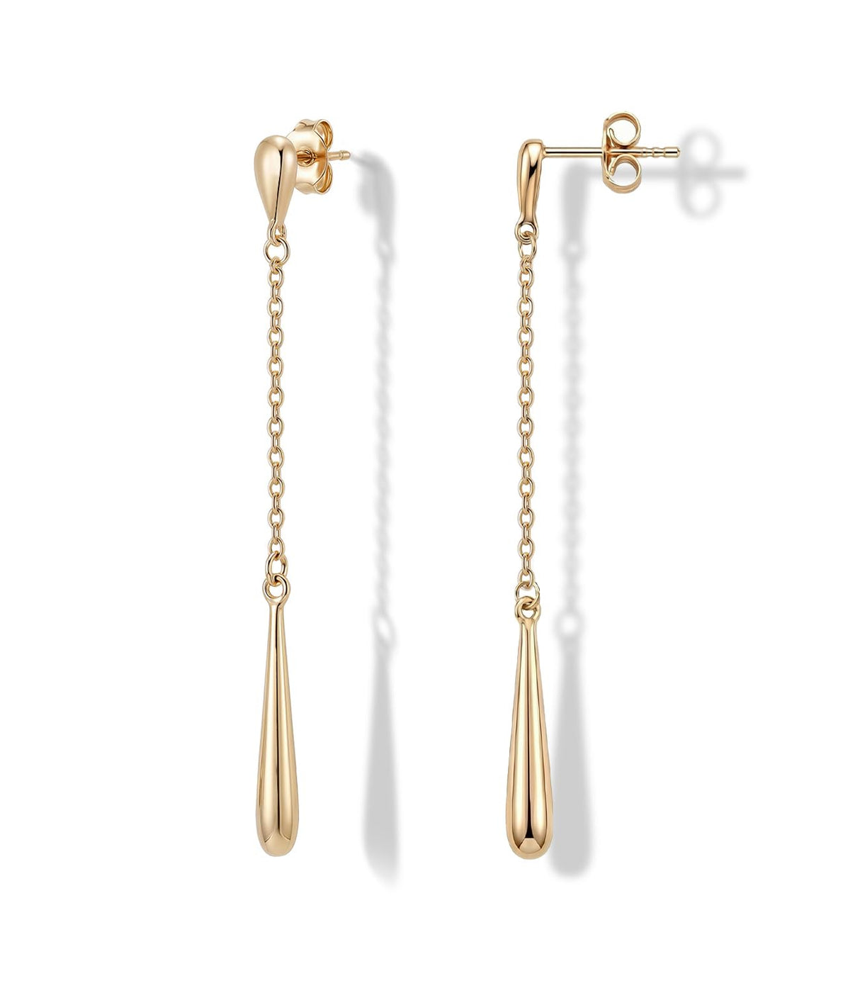 Raneecoco 14K Gold Plated Teardrop Dangle Earrings for Women Yellow