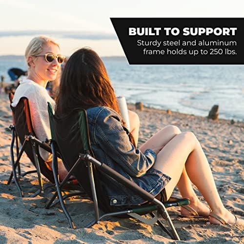 Cascade Mountain Tech Folding Camp Chair for Camping, Beach, Picnic, Barbqeues, Sporting Events with Carry Bag