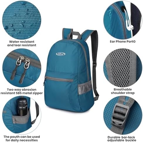 G4Free 20L Lightweight Packable Backpack Travel Hiking Daypack Foldable Backpack for Men Women