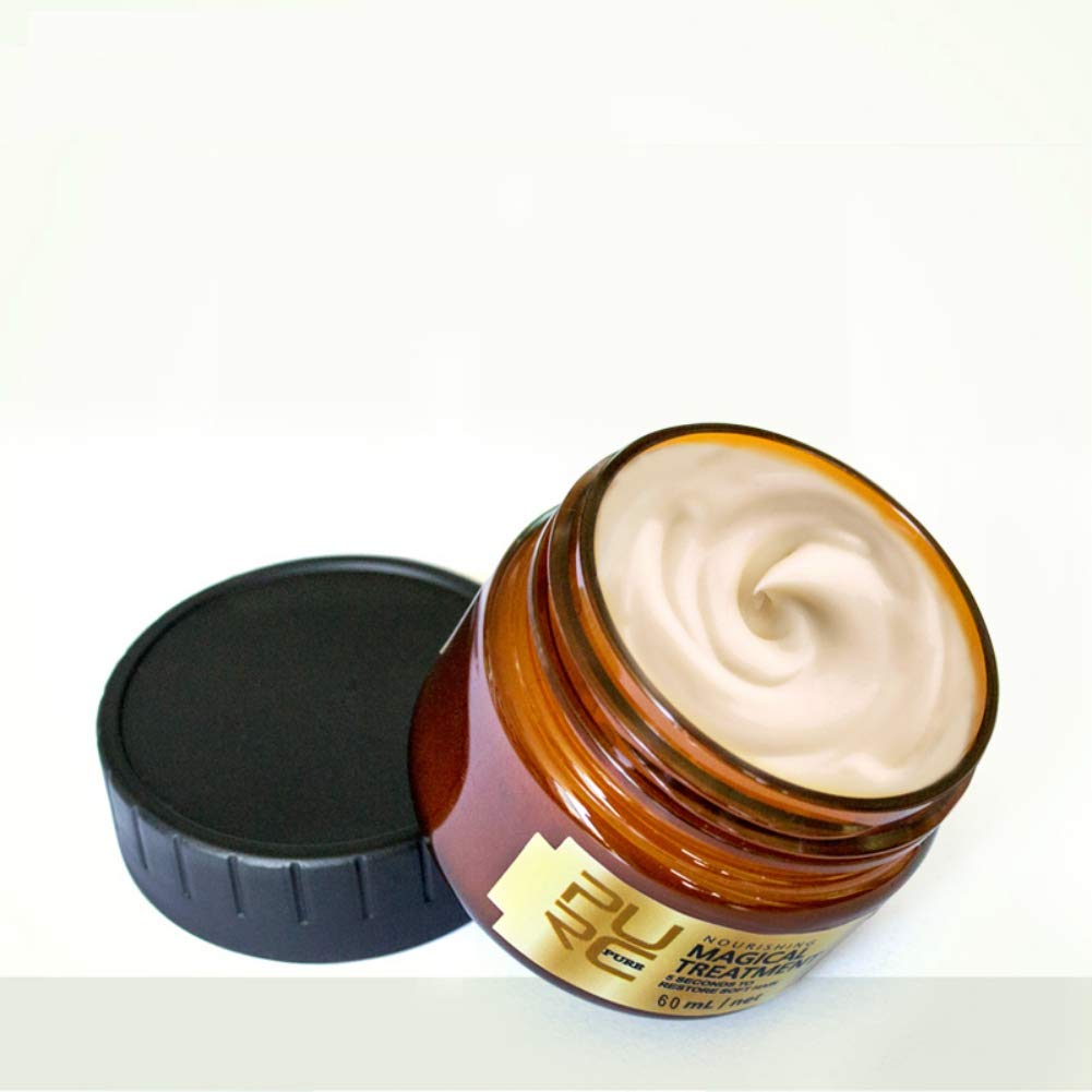 Symeas Professionelle Haarmaske Magische Haarmaske mit reinem Keratinöl Natürliches Keratinöl Pflegend und reparierend für trockenes und geschädigtes Haar (Masque Capillaire 60ml)