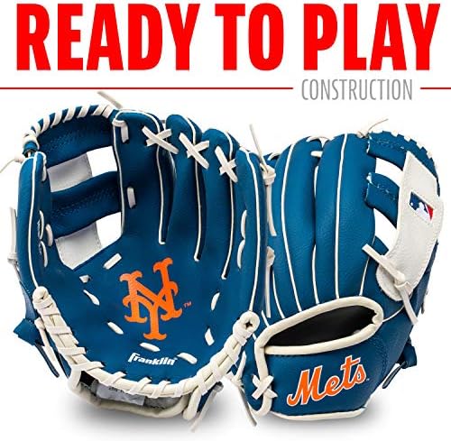 Franklin Sports MLB Youth Teeball Glove and Ball Set - Kids Baseball and Teeball Glove and Ball - Perfect First Kids Glove - 9.5"