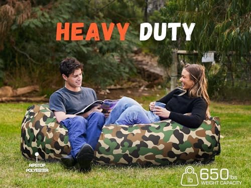 WEKAPO Inflatable Lounger Air Sofa Hammock-Portable,Water Proof& Anti-Air Leaking Design-Ideal Couch for Backyard Beach Traveling Camping Picnics & Music Festivals