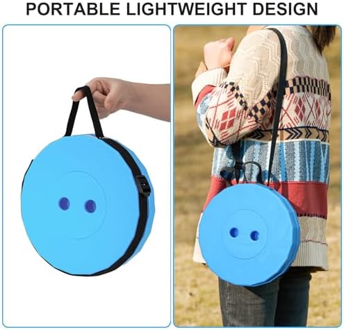 Upgraded Foldable Stool Thickened, Portable Collapsible Stool Retractable Stool for Fishing, Hiking Tours, BBQ, Parties, Outdoor Activities (Rainbow)