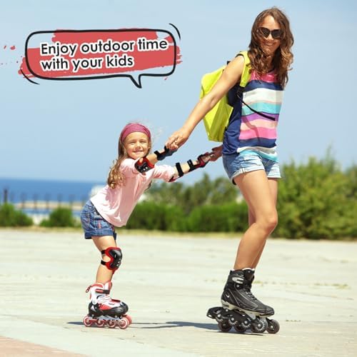 BOSONER Kids/Youth Knee Pad Elbow Pads Guards Protective Gear Set for Roller Skates Cycling BMX Bike Skateboard Inline Skatings Scooter Riding Sports