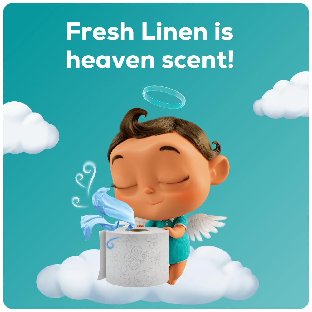 Angel Soft Toilet Paper with Fresh Linen Scented Tube, 48 Mega Rolls = 192 Regular Rolls, Soft and Strong Toilet Tissue