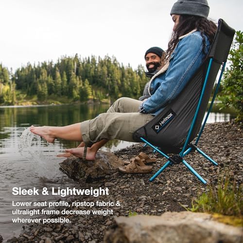 Helinox Chair Zero Ultralight Highback Backpacking Chair, Black
