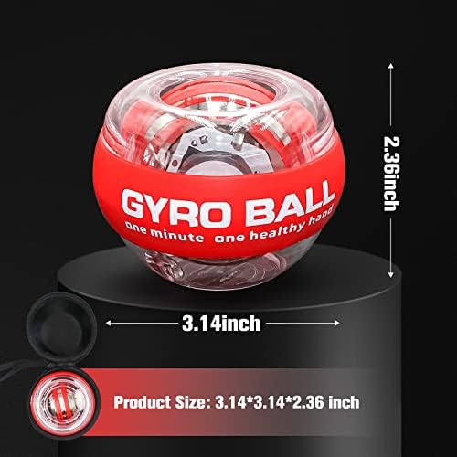 Wrist Trainer Ball Auto-Start Gyroscopic Forearm Exerciser Gyro Ball for Strengthen Arms, Fingers, Bones and Muscles