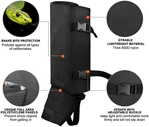 MDSTOP Snake Gaiters Leg Guards, Waterproof Snake Guards, Adjustable Snake Bite Protection for Lower Legs, Snake Chaps for Men & Women, Snake Proof Gaiters for Hunting,Outdoor and Farm Working