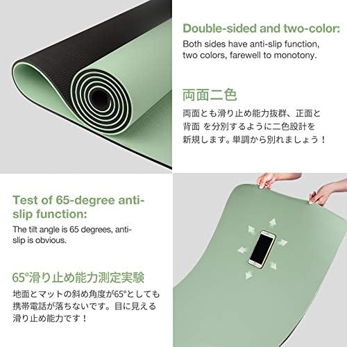 Yoga Mat Non Slip, Eco Friendly Fitness Exercise Mat with Carrying Strap,Pro Yoga Mats for Women,Workout Mats for Home, Pilates and Floor Exercises