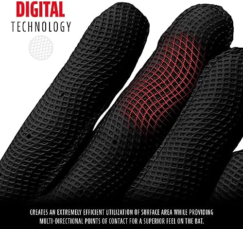 Franklin Sports MLB Youth Batting Gloves - Digitek Camo Baseball + Softball - Premium Leather - Many Sizes + Colors - Youth