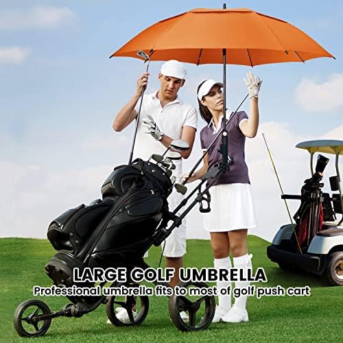 ZOMAKE Automatic Open Extra Large Golf Umbrella 51/54/62/68 Inch, Double Canopy Vented Windproof Oversize Stick Umbrellas for Rain