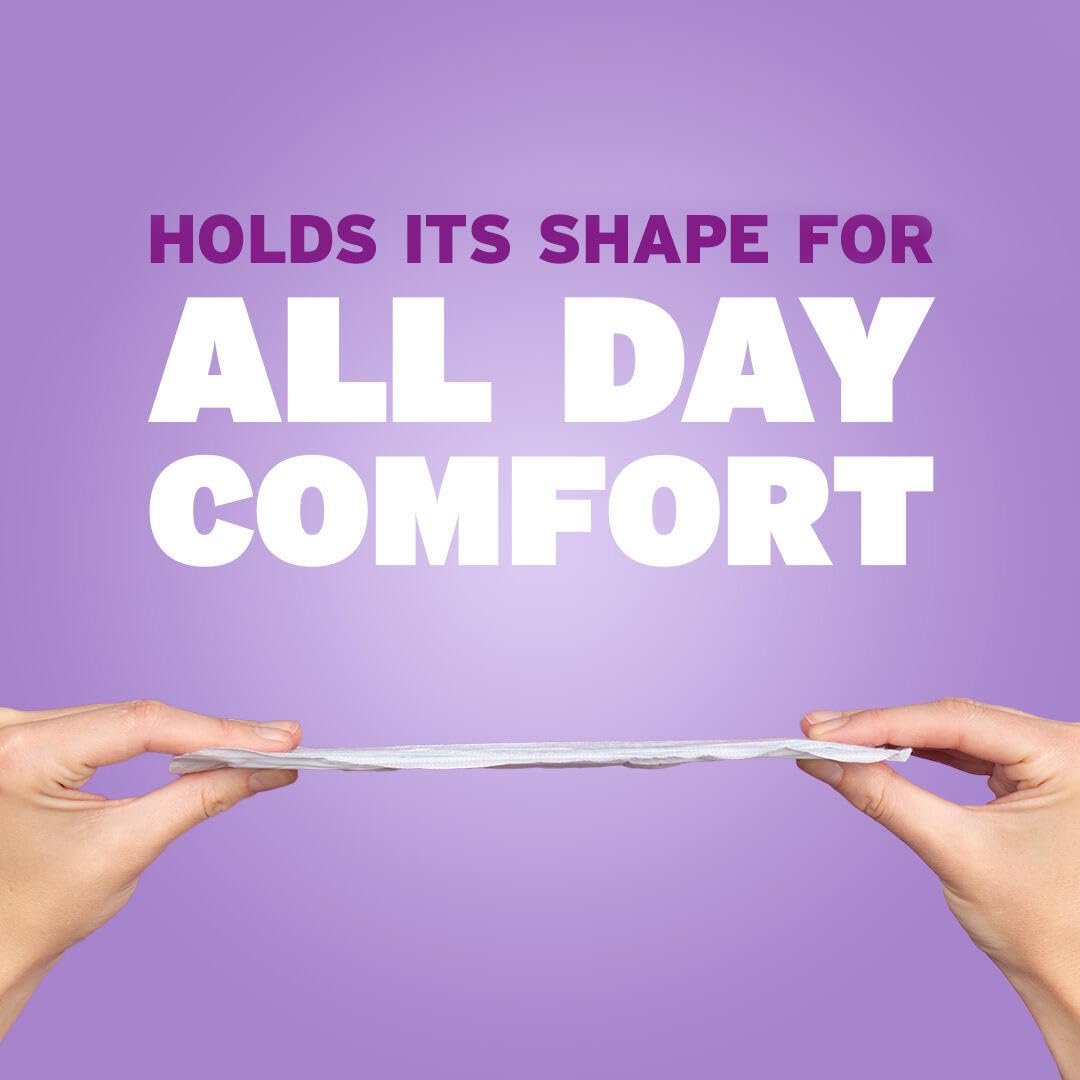 Poise Ultra Thin Incontinence & Postpartum Pads with Wings for Bladder Leaks, 4 Drop Moderate Absorbency, Regular Length, 90 Count, Packaging May Vary