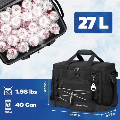 Maelstrom Soft Sided Cooler Bag, 30/40 Can Collapsible Insulated Ice Chest, Large Leakproof Camping & Travel Cooler for Kayaking & Beach