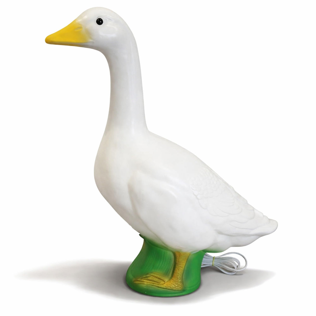 Union Products Light Up Wild Goose Lawn and Garden Statue, 23 Inch Tall, White - Illuminated Animal Outdoor Art for Yard, Patio, or Porch Decor, Seasonal Outfit Compatible