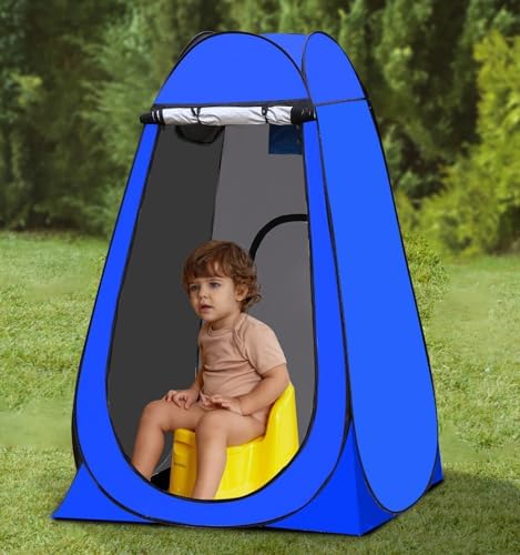 Portable Pop Up Privacy Tent, Outdoor Camping Bathroom Toilet Shower Tent Spacious Dressing Changing Room for Hiking Beach Picnic Fishing, Instant Rain Shelter with Carrying Bag-