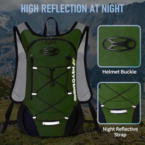 Lightweight Hydration Backpack, Running Backpack with 2L Water Bladder, Hydro Water Daypack for Cycling Hiking Rave for Men Women