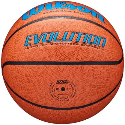 WILSON Evolution Indoor Game Basketballs - Size 5, Size 6 and Size 7
