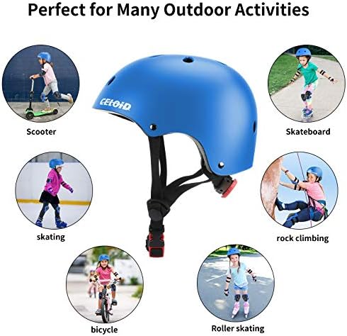 Kids Bike Helmet,Toddler Skateboard Helmets for Ages 2-3-5-8-14 Years Boys Girls,Adjustable Multi-Sport Bicycle Skateboarding Football Roller Skating Scooter Rollerblade Balance Bike Helmet