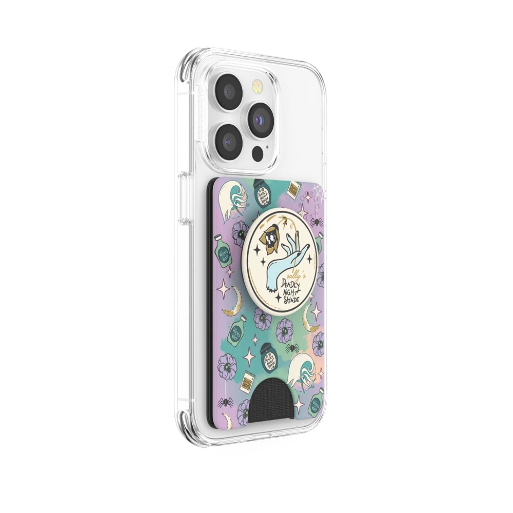 PopSockets Phone Wallet with Expanding Kickstand, Phone Card Holder, Nightmare Before Christmas - Sally'S Deadly Nightshade