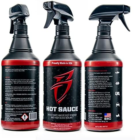 Boat Bling HS-0128 Hot Sauce Hard Water Spot Remover, Gallon Refill, for Boats, RVs, Powersport Vehicles and More, Black,1 Gallon