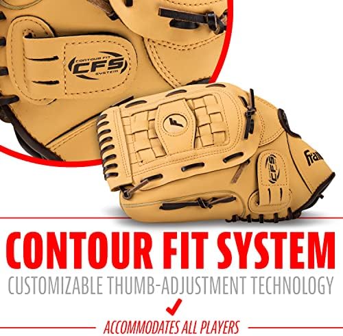 Franklin Sports Baseball + Softball Gloves - Field Master Adult + Youth Baseball + Softball Gloves - Right Hand + Left Hand Gloves - Infield + Outfield Mitts - Multiple Sizes + Colors