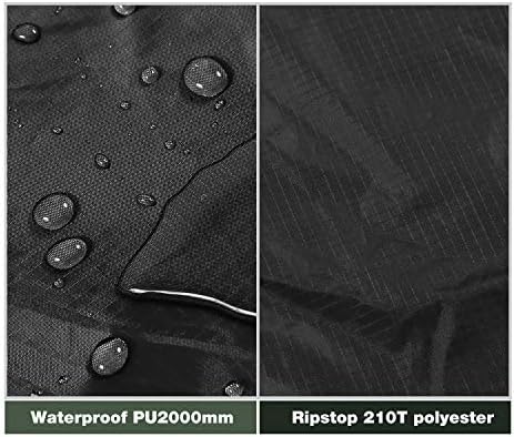 REDCAMP Hammock Rain Fly Camping Tarp Waterproof, 10x10ft Lightweight Backpacking Rain Tarp Shelter for Hiking Outdoor, Black