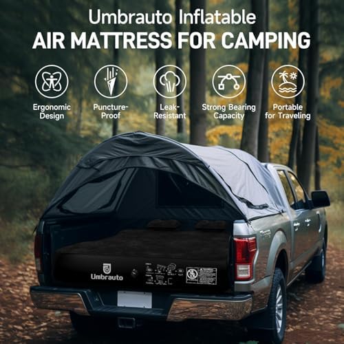 Umbrauto Air Mattress for 5.5-5.8 ft Full-Size Short Truck Beds, Inflatable Truck Tent Airbed with Pump, Pickup Camper Air Bed for Camping
