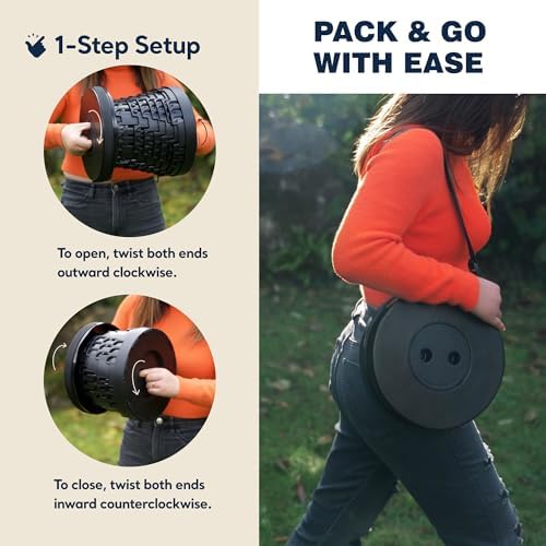 Upgraded Collapsible Stool 2-Pack, 620lbs Max Weight, Lightweight Yet Sturdy, Portable Retractable Foldable Telescoping Camping Stool for Adults Outdoor Fishing Hiking Travel BBQ