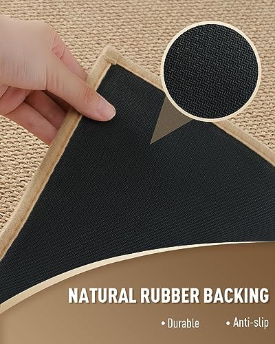 PADOOR Non Slip Stair-Treads Matching-Mat for Wooden Steps, Square Rubber Backing Non Slip Stair Landing Mat 30x30 inch