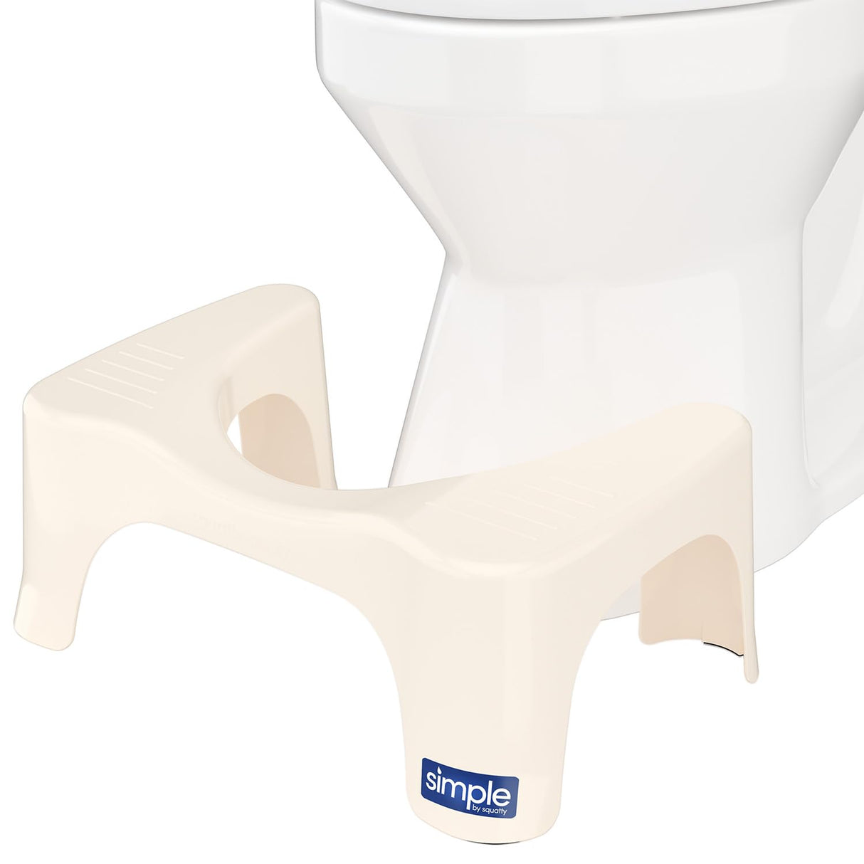 Squatty Potty Simple Bathroom Toilet Stool, Buttercream 7", Ergonomic Stool – Posture-Enhancing Bathroom Footrest for Improved Digestion & Constipation Relief