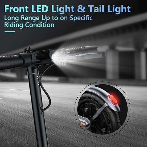 VOLPAM Electric Scooter, 350W/500W, 8.5"/10" Tires, 12/21/28 Miles Range, 16/19/22Mph, Folding E-Scooter with Dual Braking