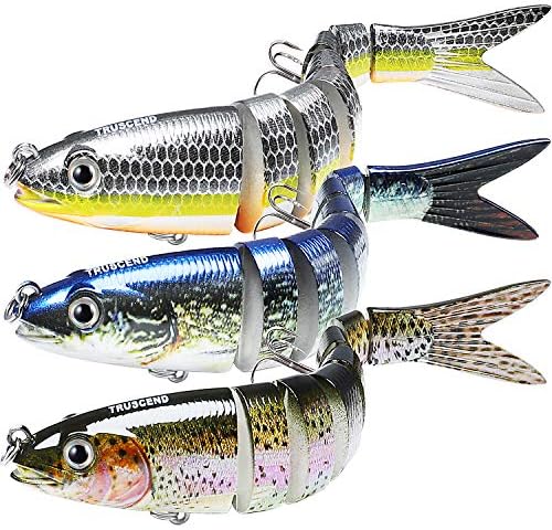 TRUSCEND Swimmax for Freshwater and Saltwater, Lifelike Fishing Lures for Bass Trout Crappie Walleye Pike Bluegill Salmon, Swimbait for Bass Fishing, Amazing Fishing Gear Gifts for Family Fishing