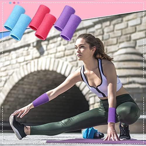 WILLBOND 6 Inch Wristbands Paris Sports Competitions Supplies Sport Long Wrist Bands Sweatband Elastic Athletic for Gym Tennis Outdoor Activity