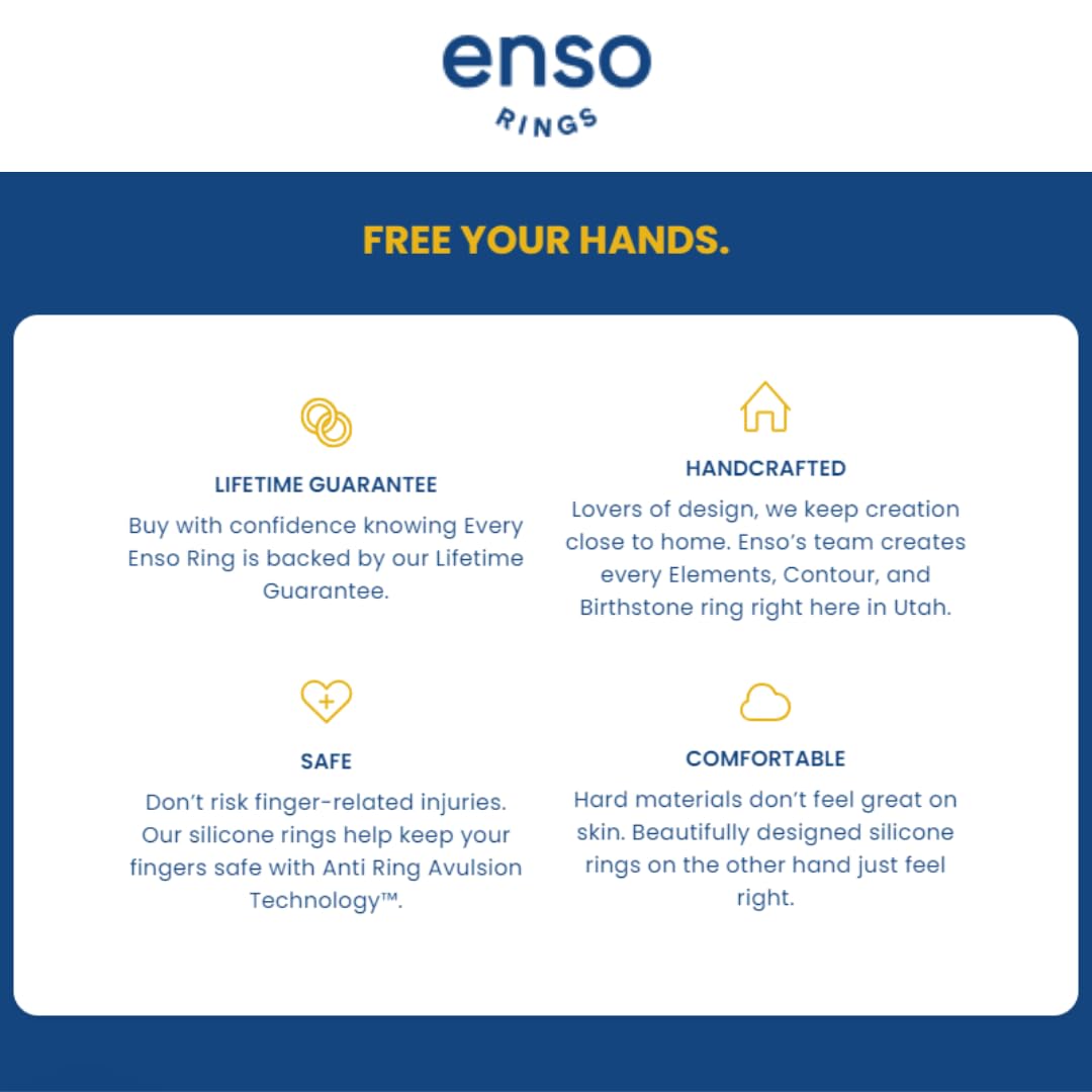 Enso Rings Lord of the Rings Collection - Comfortable DualTone Silicone Rings - The One Ring - Size 8