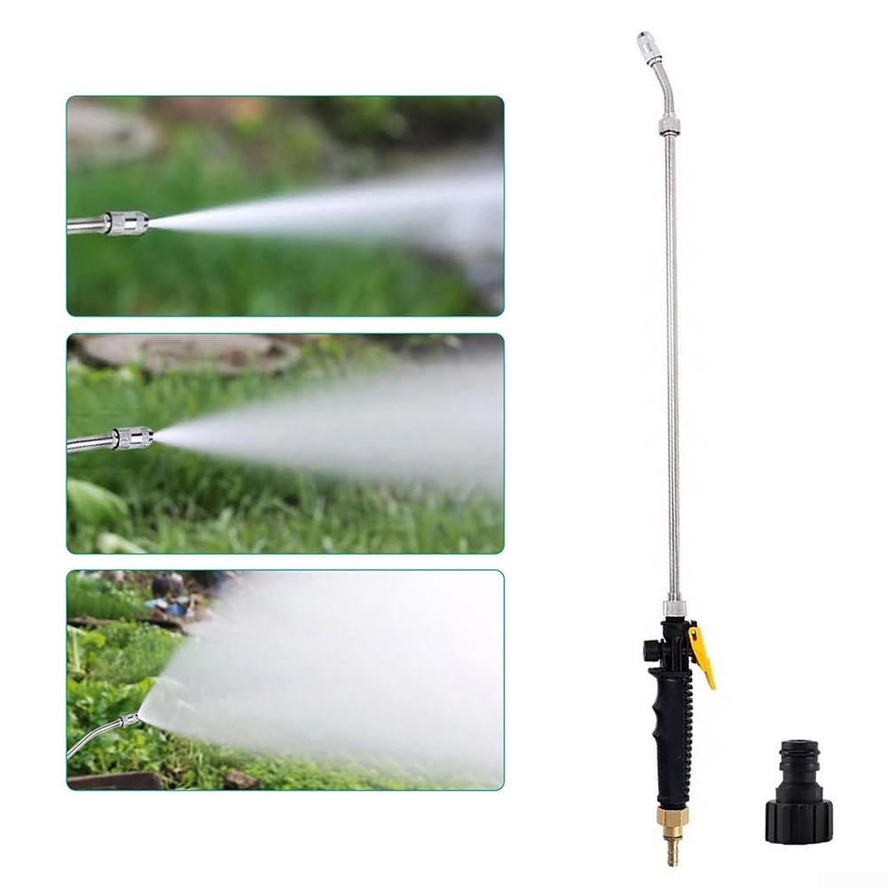 Oniissy Sprayer Wand, Sprayer, Adjustable Stainless Steel Replacement Garden Sprayer Wand with Shut Off Valve