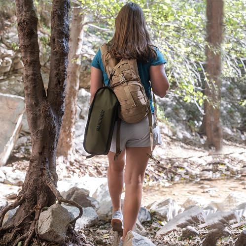 MARCHWAY Lightweight Folding High Back Camping Chair with Head Support, Stable Portable Compact for Outdoor Camp, Travel, Beach, Picnic, Festival, Hiking, Backpacking (Highback Green)