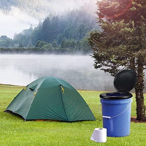 Bucket Toilet Seat with Lid - Portable Toilet for Camping, Outdoor & Boating