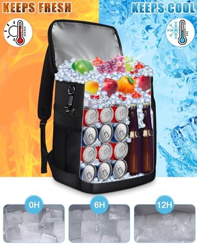 Capolo Cooler Backpack Insulated Leak Proof 36/45 Cans, Soft Camping Bacpack Cooler Thermal Bag Ice Chest, Portable Waterproof Travel Cooler Bag for Lunch Beach Picnic Shopping
