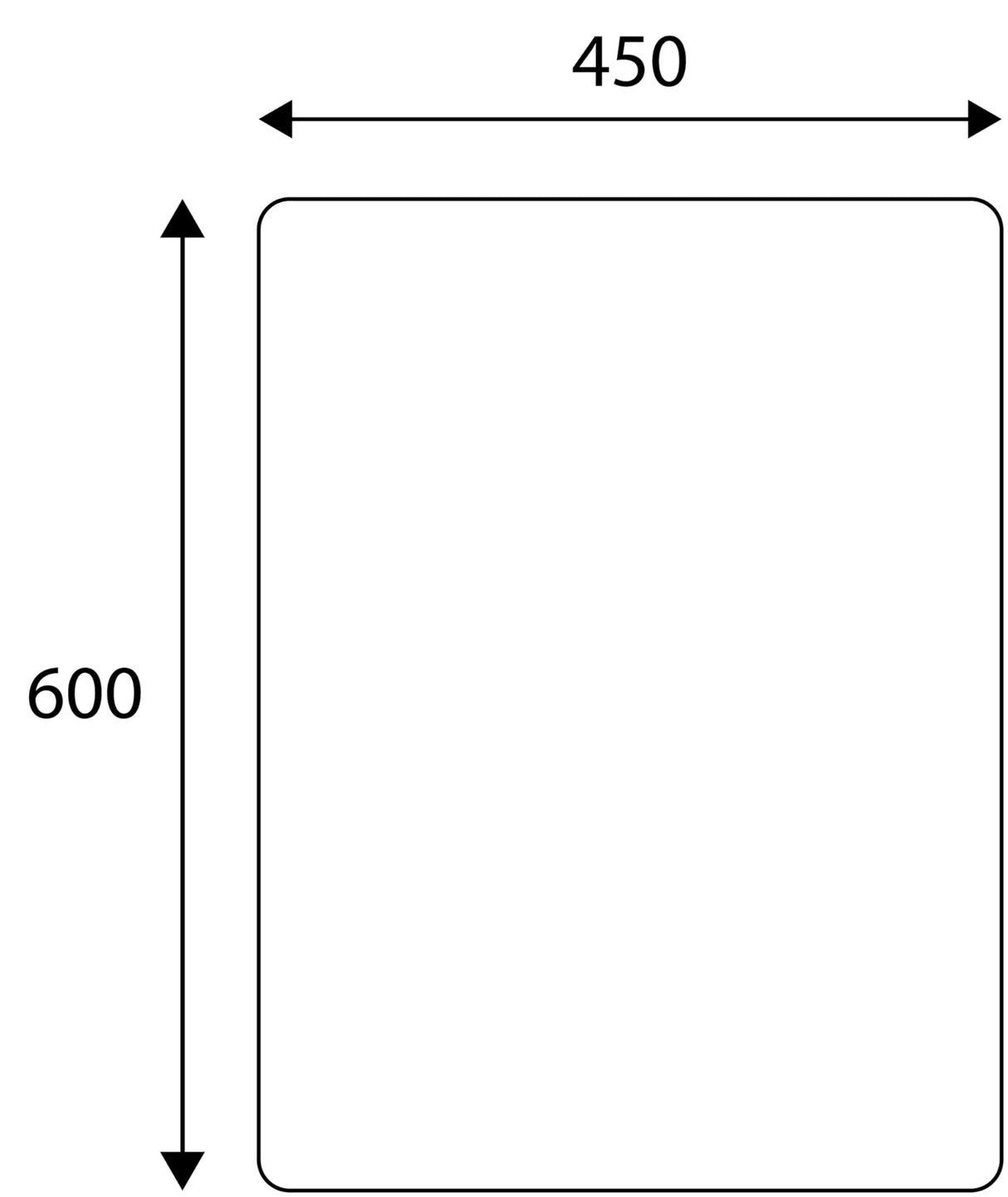 Tula Rectangular Bathroom Mirror | Frameless Bevelled Edge Design | Wall Mounted Portrait or Landscape 600mm x 450mm