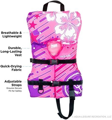 Oceans 7 U SCoast Guard Approved, Infant-Child-Youth Life Jacket Vest – Sizes for 8-90 lbs. – Type III Vest, PFD, Personal Flotation Device