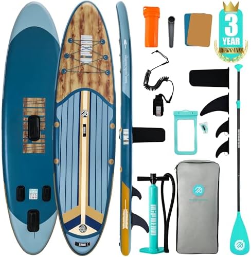 Niphean Inflatable Stand Up Paddle Board with SUP Accessories, Anti-Slip EVA Deck, 10’6’’ Inflatable Paddle Boards for Adults & Youth of All Skill Levels