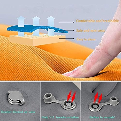 SUNYAO Ultralight Inflatable Camping Pillows - Compressible, Compact, Inflatable, Comfortable, Ergonomic Pillow for Neck & Lumbar Support While Camping,Backpacking,Hiking