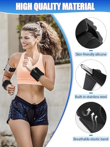 Wrist Ankle Weights Set of 2(1 lb/2 lbs Each) Adjustable Weights Training Intensity for Strength Training Walking Running Yoga Pilates Jogging for Women Men