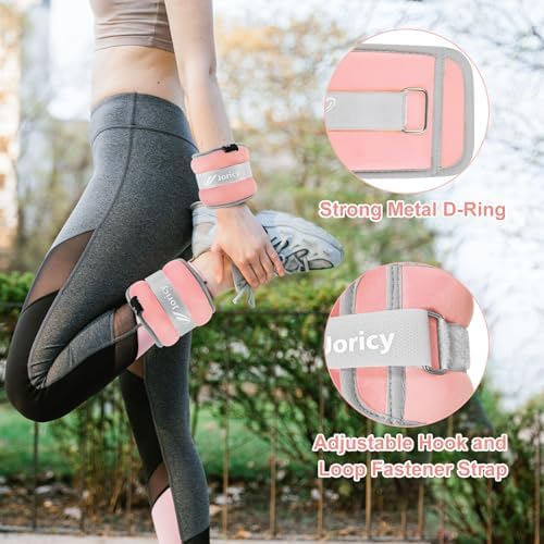 Ankle Weights A Pair of 1/2/3/4/6/8/10/12/20 LBS Wrist Leg Arm Weights for Women Men kids child with Adjustable Straps, Strength weighted for Physical Therapy Running Walking Fitness Gym Workout