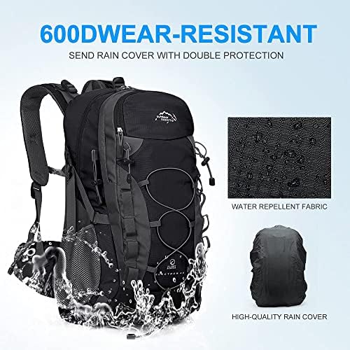 INOXTO lightweight Hiking Backpack 35L/40L Hiking Daypack with Waterproof Rain Cover for Travel Camping Outdoor Men and Women