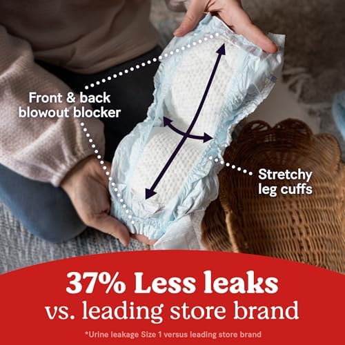 Huggies Size 1 Diapers, Little Snugglers Baby Diapers, Size 1 (8-14 lbs), 96 Count, Packaging May Vary