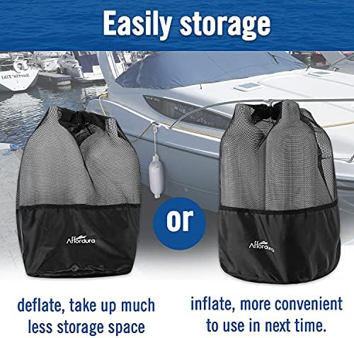 Affordura Boat Fender 4 Pack Boat Bumpers Fenders with 4 Ropes, Boat Bumpers for Pontoon Boat Fenders Inflatable