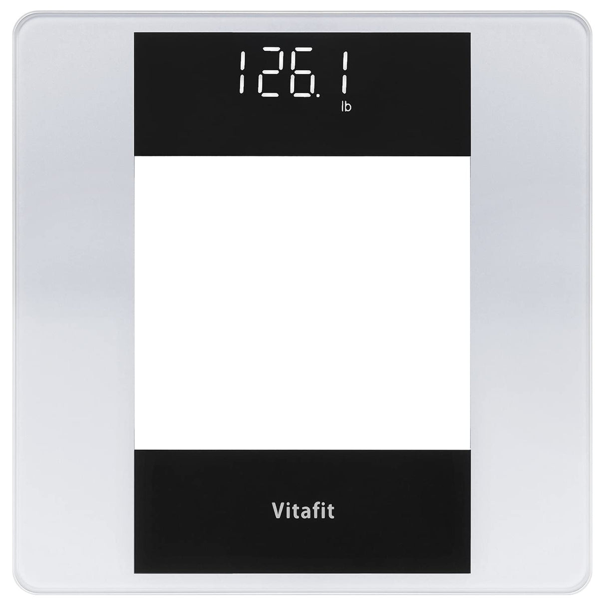 Vitafit Digital Bathroom Scale for Body Weight, High Accuracy Assured by Weight Scale Professional Factory Since 2001, White LED and Step-On, 3*AAA Batteries Included, 400lb, Silver